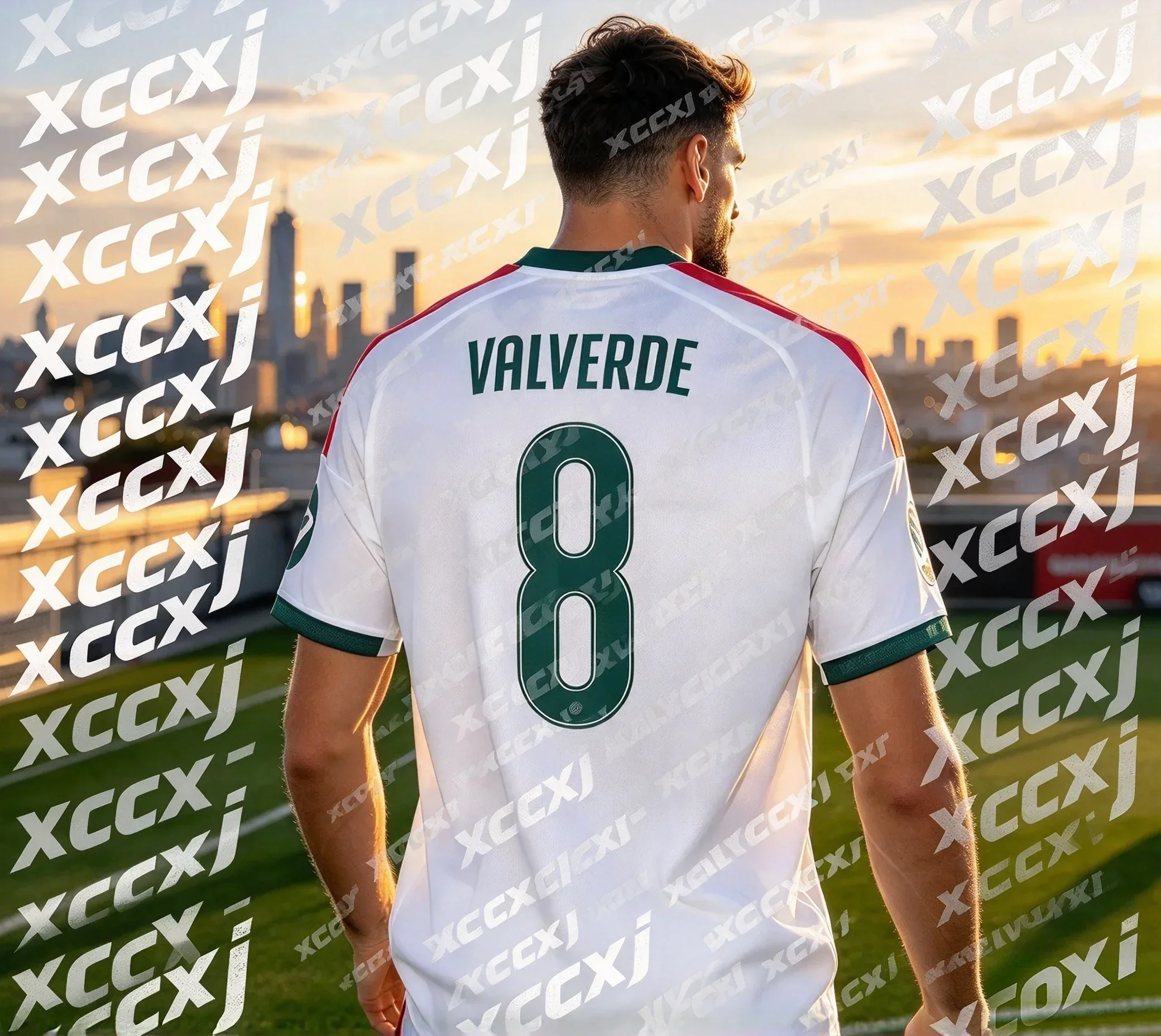 26-27 Capital Football Jersey Shirt Men's Spanish Home Quick-Drying Tee Breathable Sport Top Solid Color