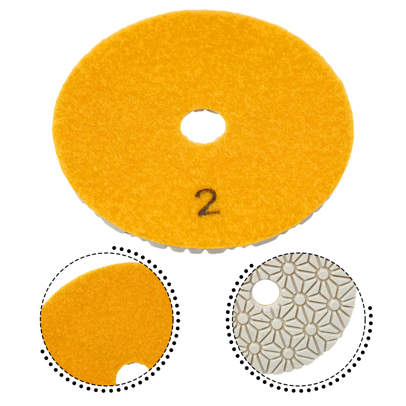 Random Color Polishing Pad 4inch 2500 RPM Flexible Diamond Polishing Pads For Granite Marble Concrete Quartz Tile Polishing
