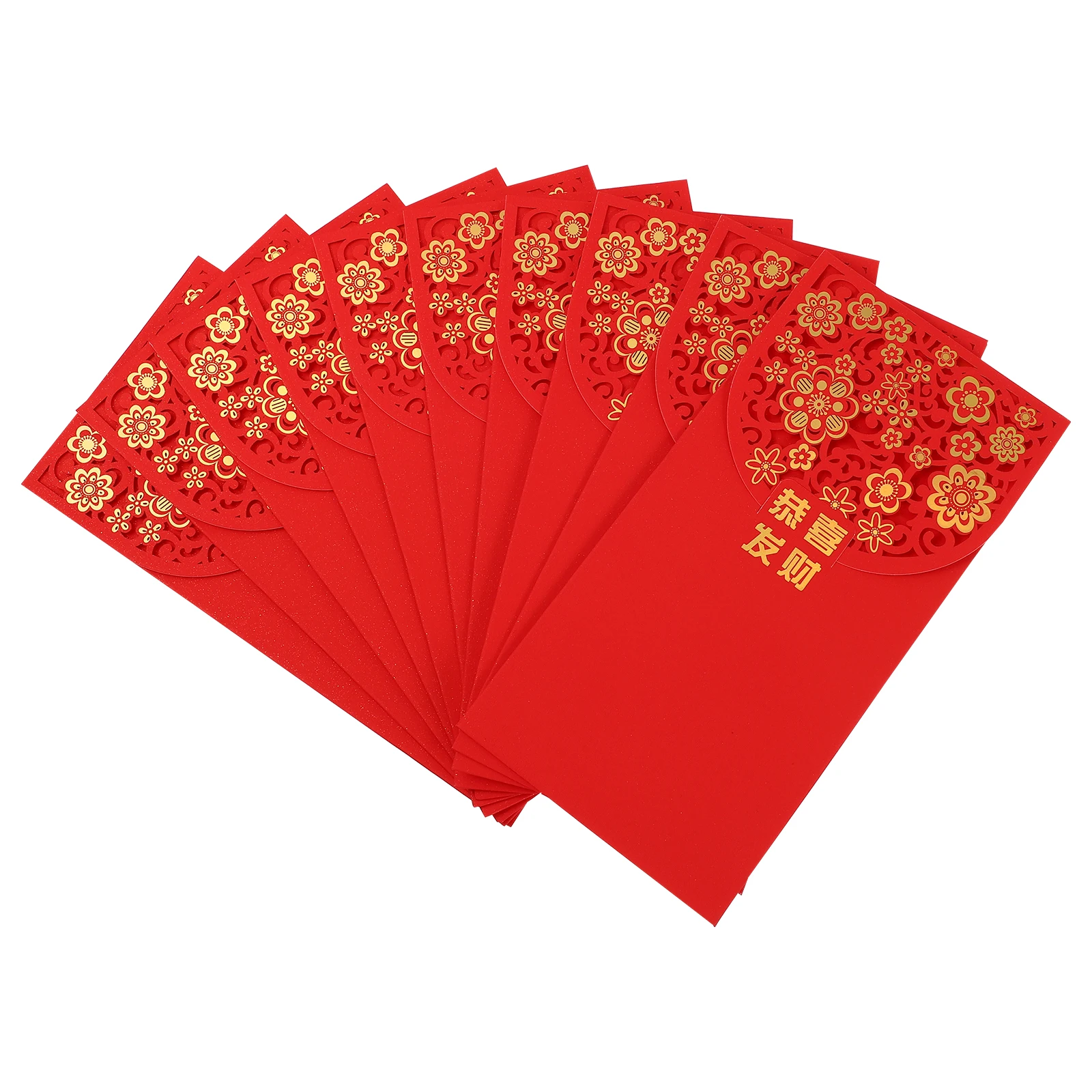 

10pcs Chinese New Year Red Envelopes Festival Party Supplies Wedding Birthday Shower Decorations Fine Craftsmanship