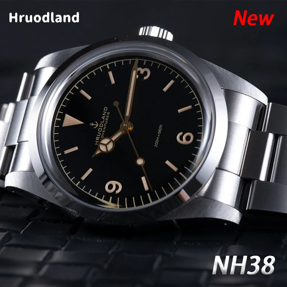 Hruodland 2025 New Automatic Mechanical Men Watches Sapphire Stainless Steel  20Bar Waterproof Vintage Classic reloj hombre