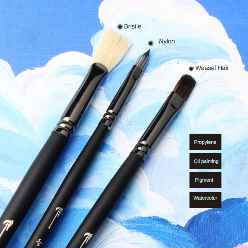 10 Pcs Gouache Paint Brush Set for Art Students Special Watercolor Pen Acrylic Brush Row Brush Acrylic Oil Paint Pen for Artists