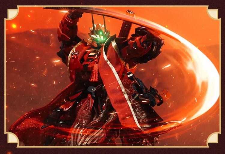 

【No Body】Moshow 1/12 Scale Male Soldier Classic Mecha Red Cloak Handsome For 6inch Action Figure Model Toys