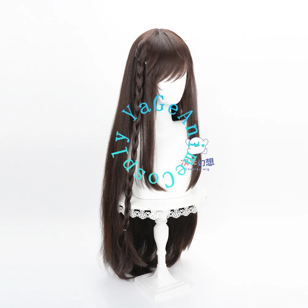 Game Nakoruru Evening Firefly Cosplay Wig Realistic Scalp Braided Hair for Halloween Game Event