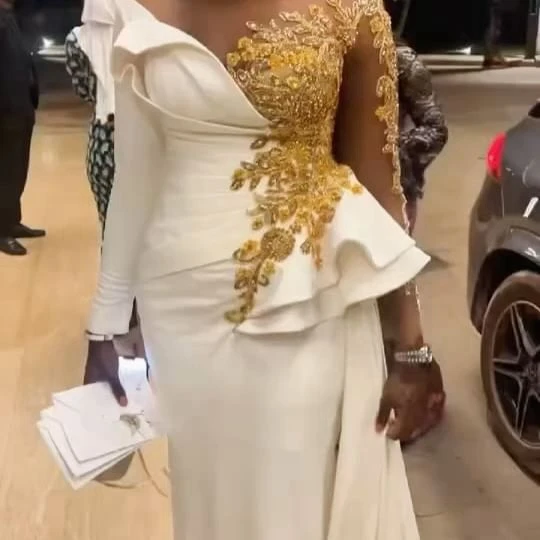 Ivory Long Sleeve African Wedding Reception Dress: My Real Experience  Wearing It to My Sister's Receptions