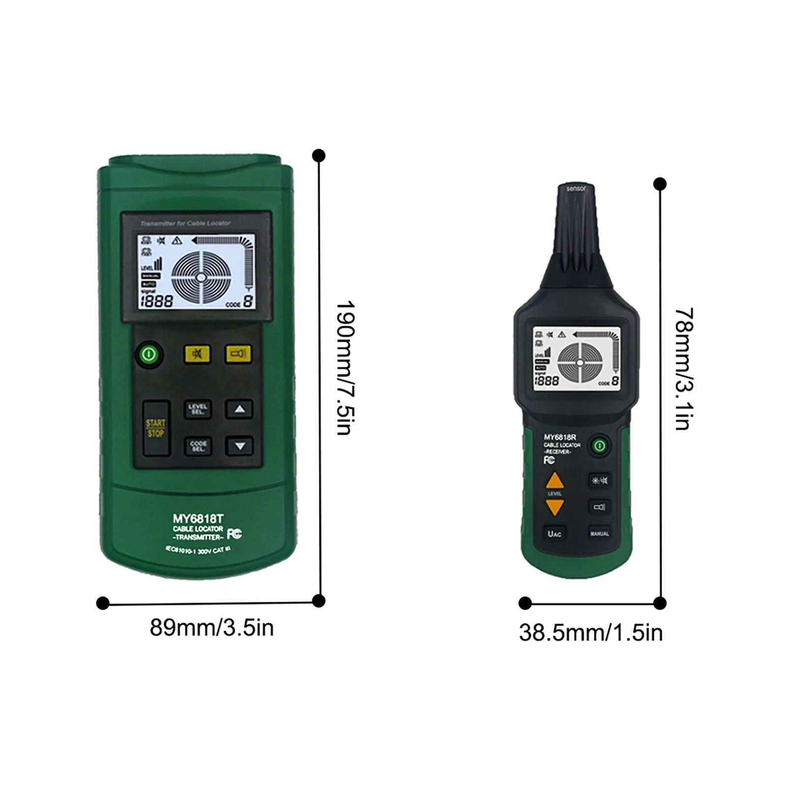 MY6818 التيار المتناوب/30-400 فولت المهنية كابل تستر مكتشف سلك ماس كهربائى قطاع كاشف الأخطاء كابل تستر الارسال