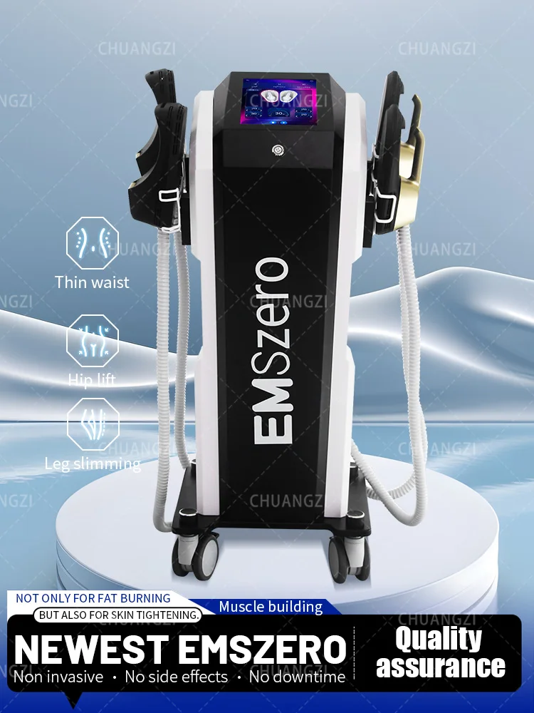 6500W New Black Gold EMS RF Sculpt Machine Fat Body Slimming Technology Muscle Stimulation Electromagnetic Sculpting EMSZERO