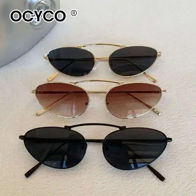 

2025 New Cat Eye Sunglasses for Men Women Fashion Brand Sun Glasses Small Frame Metal Shades Outdoor Travel Unisex Eyewear UV400