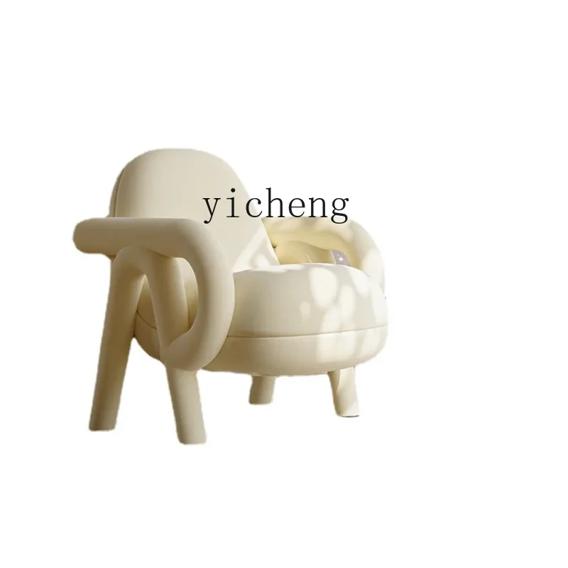 

Mid-Ancient Creative Leisure Single-Seat Sofa Chair B & B Balcony Lambswool Chair