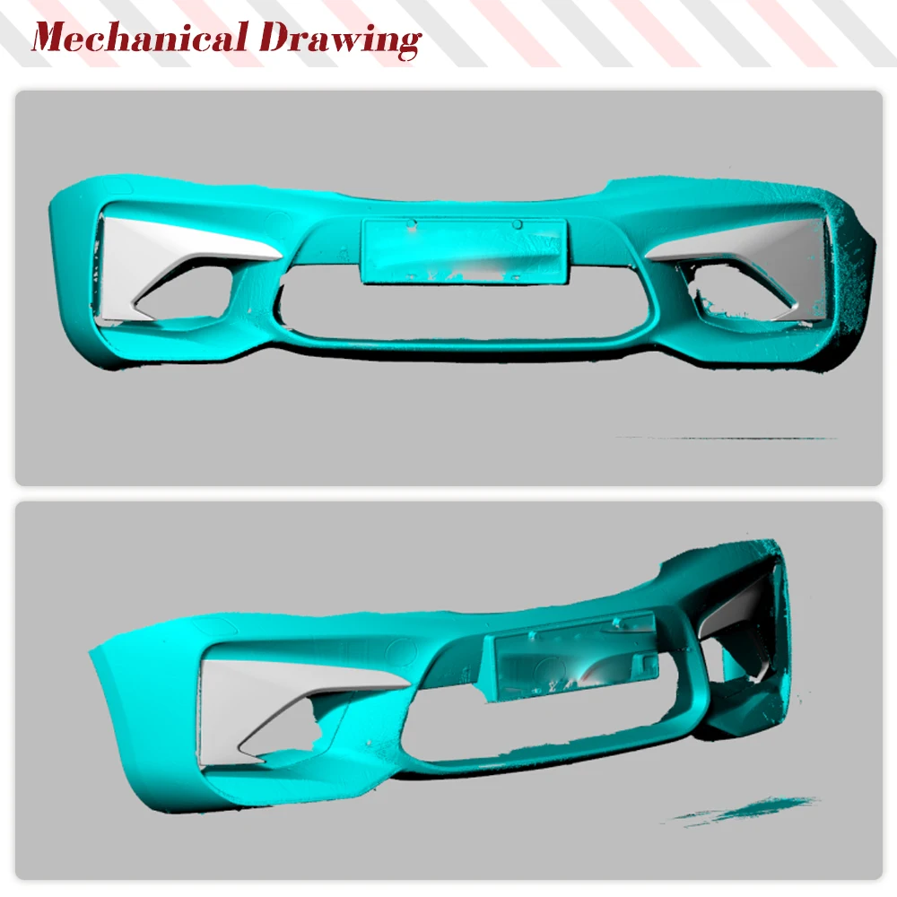 For BMW F87 M2 2016 2017 2018 Car Dry Carbon Fiber Front Bumper Upper Splitters Lip Front Canards Fins Winglets