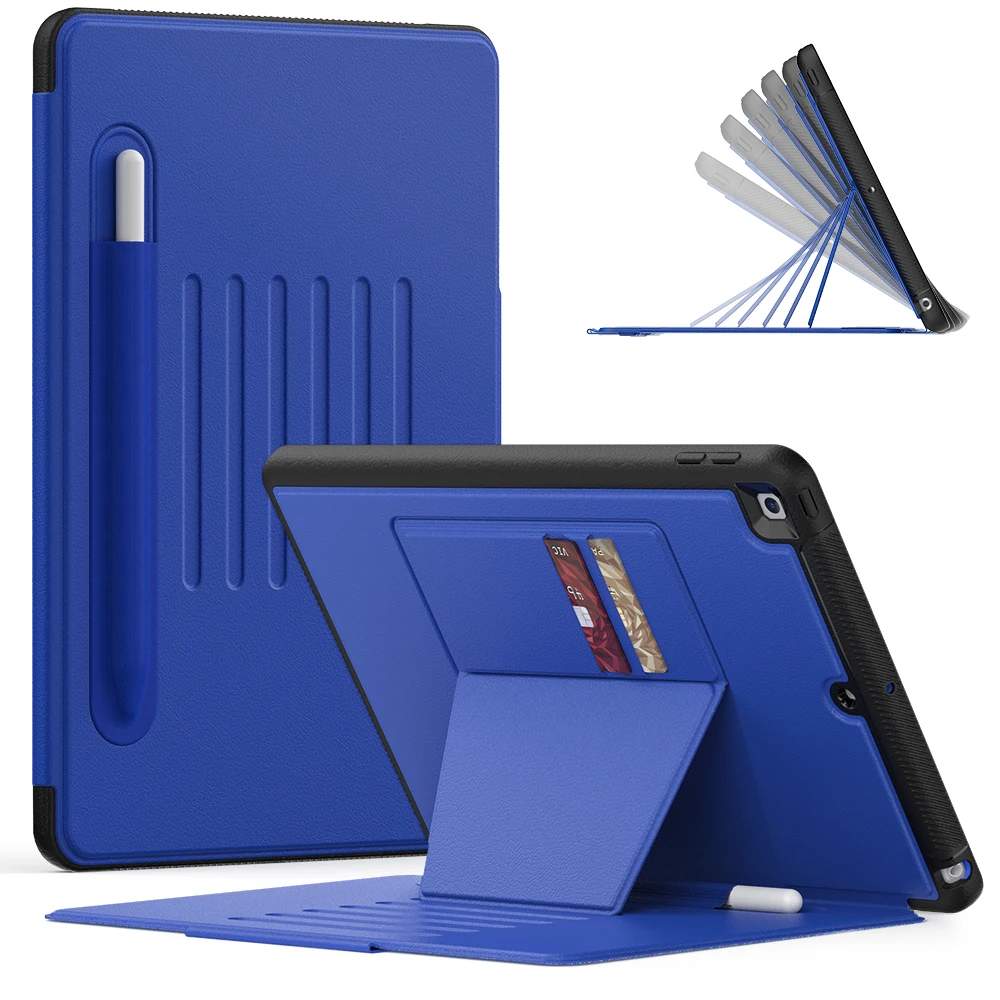 

Умный флип-чехол, универсальный для iPad 10,2, 2019, 2020, 2021, 7, 8, 9-го поколения, регулируемая подставка, 3-слойный магнитный корпус
