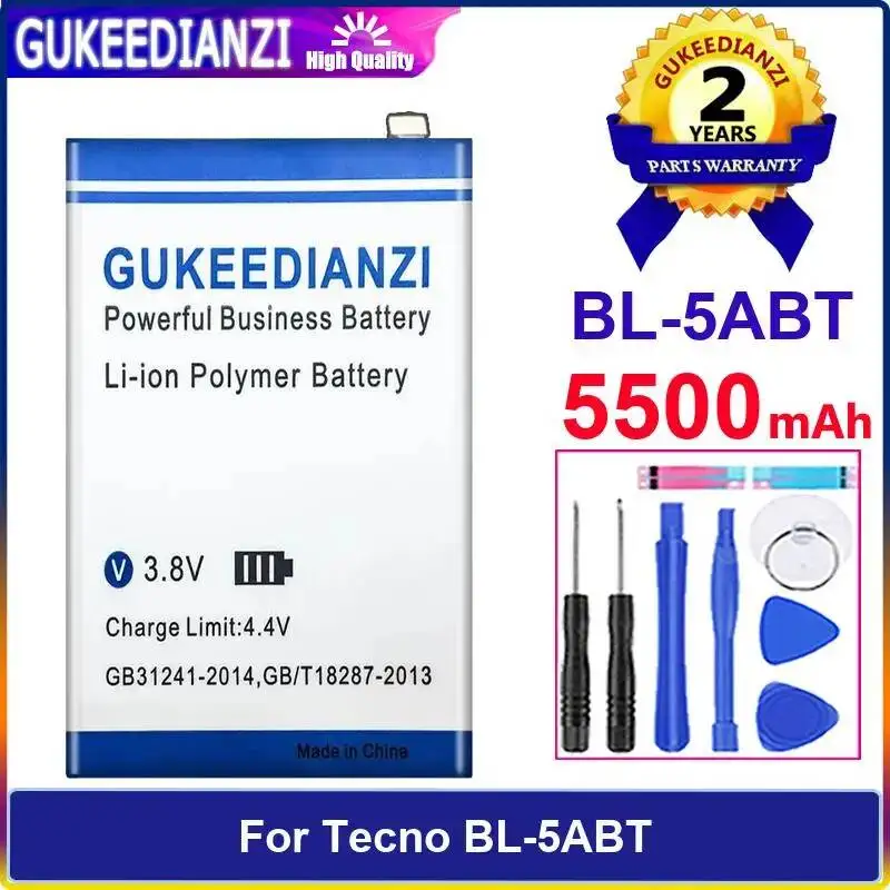 

Экологически чистый прочный аккумулятор для мобильного телефона Tecno BL-5ABT 5500 мАч