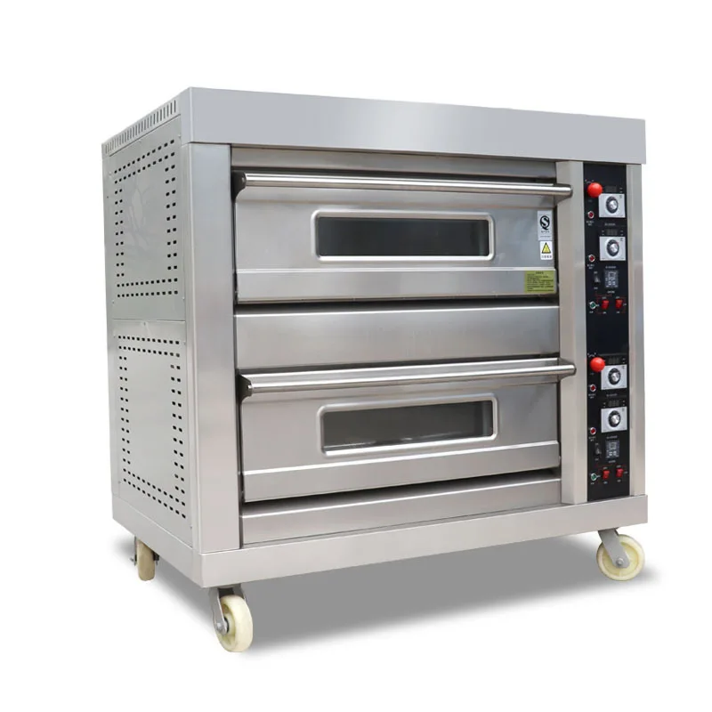 

Commercial gas oven, two-layer four-basin 400 ° C baking oven cake pizza gas natural gas kitchen equipment