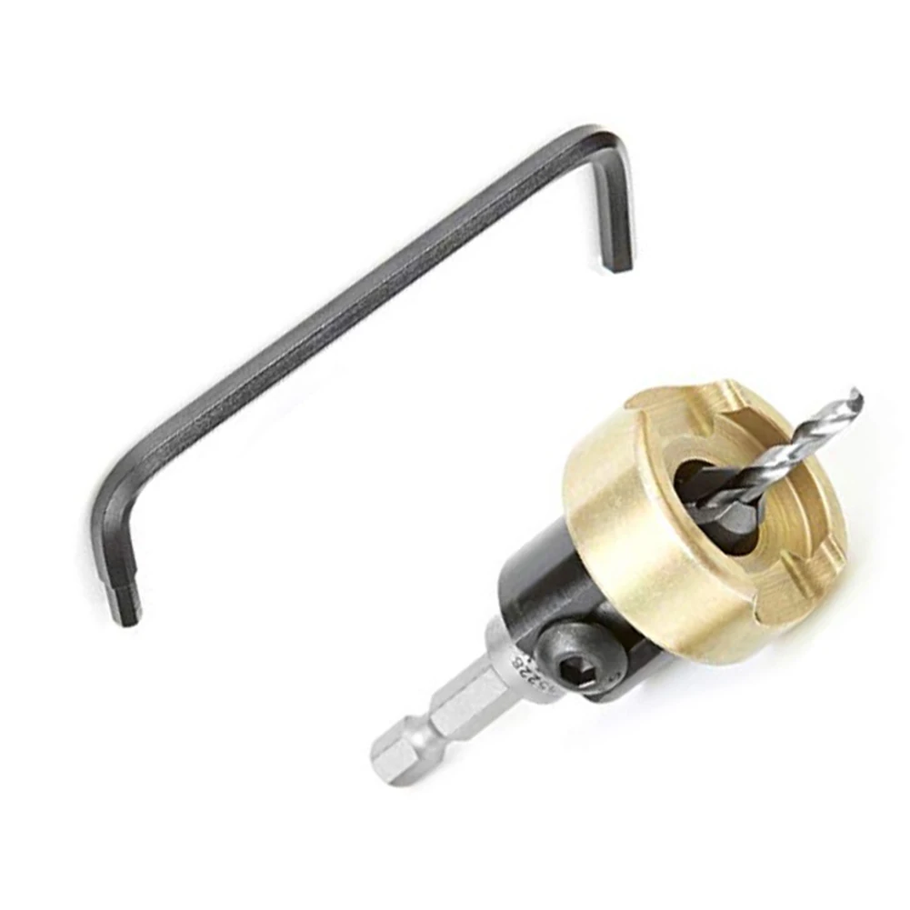 

Easy To Use Adjustable Countersink Bit 3/8x3/32x1/4 Countersink Adjustable Depth-stop Anti-clogging Chip Evacuation Design