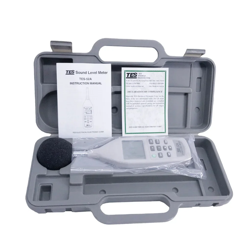 TES-52A High Precision Digital Sound Level Meter Noise Meter 0.1dB Resolution Measurement Level 26dB To 130dB