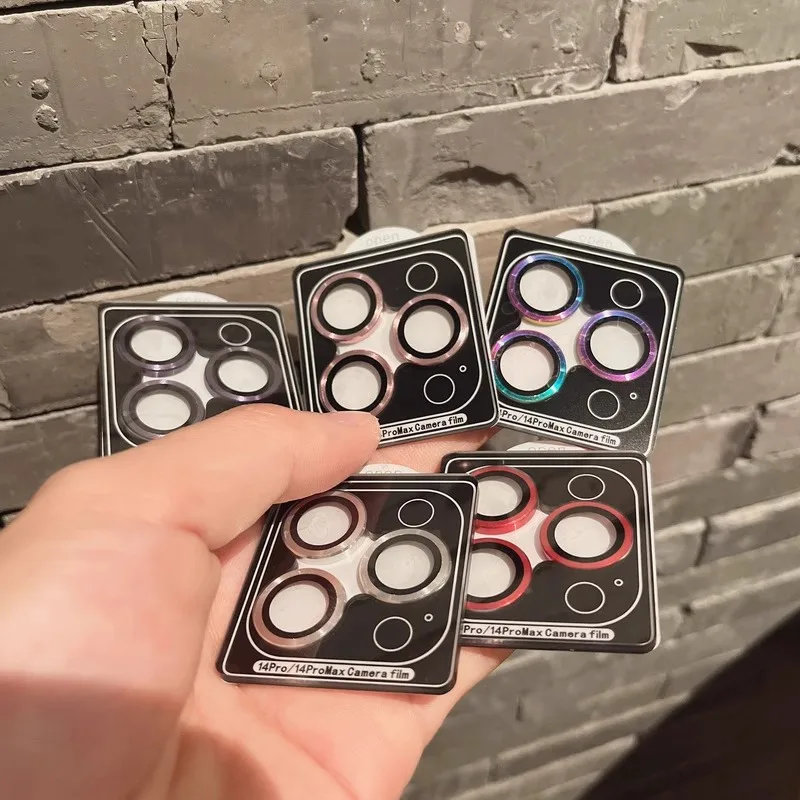 Camera Lens Protector Glass For iPhone 13 11 12 14 Pro Max Full Cover Metal Lens Ring Protection Film On iPhone 15 PRO 12 13Mini image 3