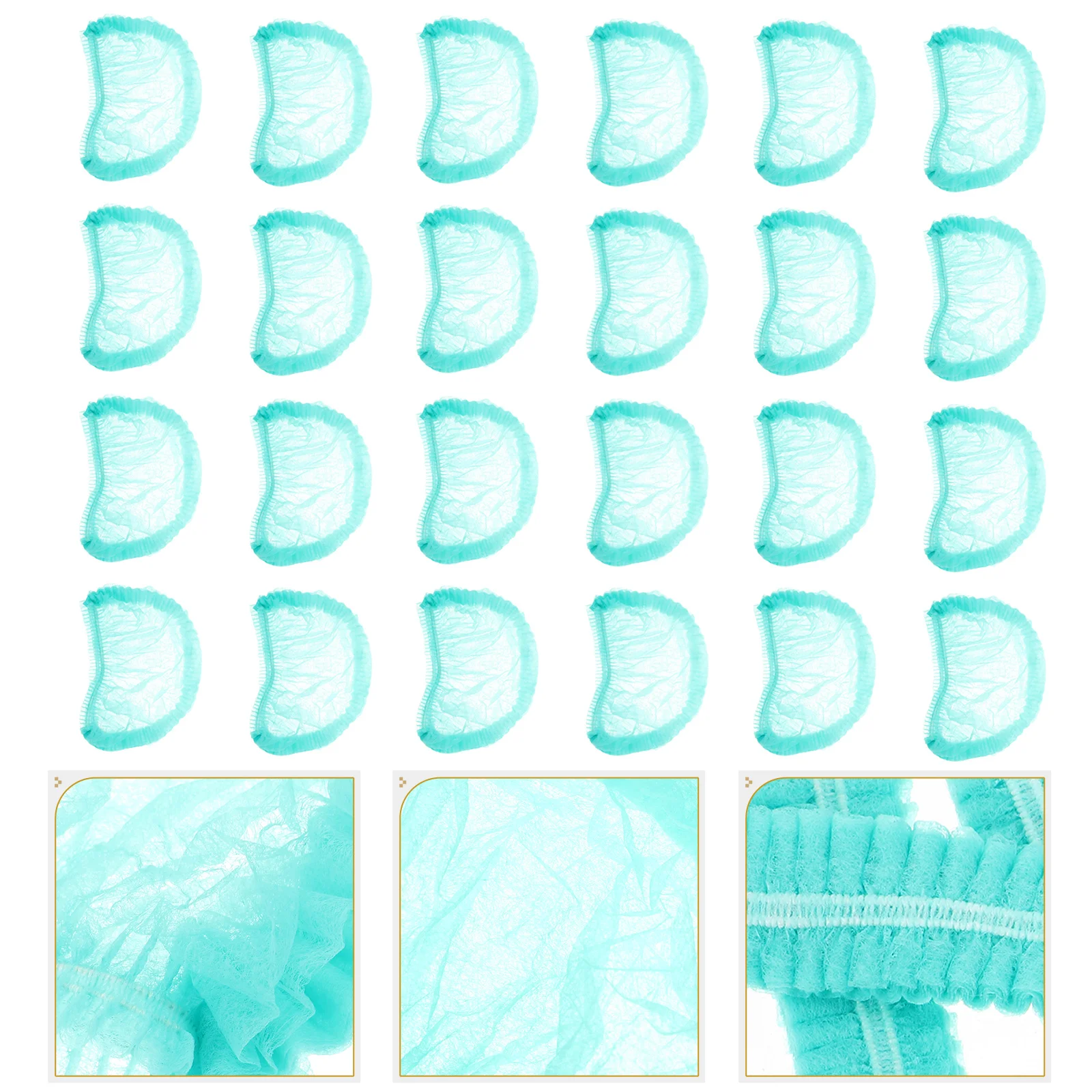 

Hairnets for Food Service Cleaning Cap Hats Disposable Non-woven Fabric Catering