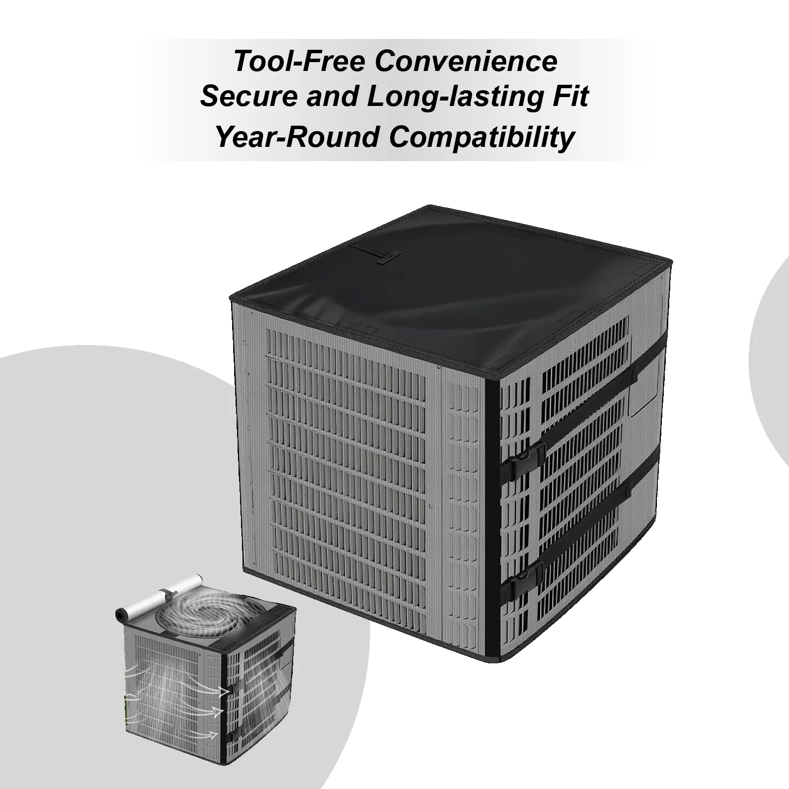 

Air Conditioner Cover Breathable Mesh Protector waterproof Guard Central AC Conditioner Condenser Cover Flip-top design for home