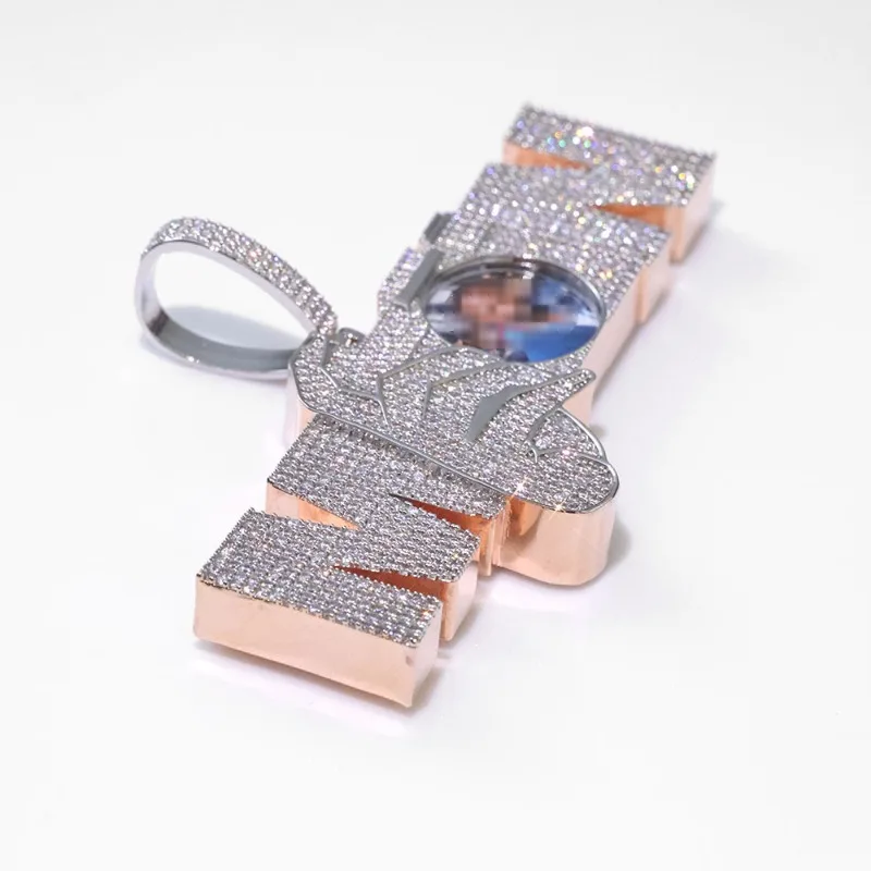 

New hip hop moissanite camera pendant necklace men's hip hop punk trend