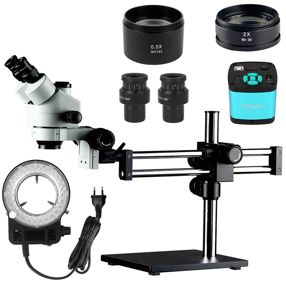 

ZJZ электронный ремонт широкоугольный микроскоп промышленный объектив цифровой камеры Высококачественный тринокулярный оптический стеклянный объектив 3,5X-270X