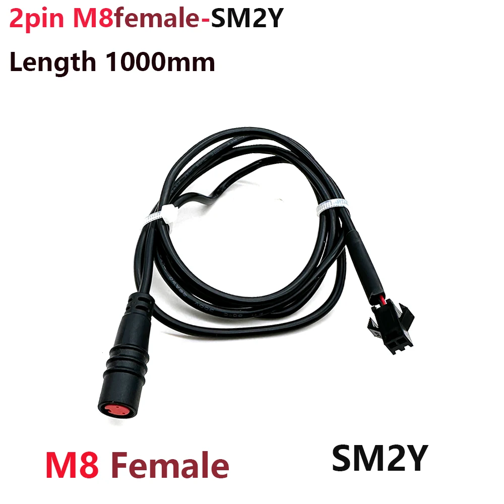 Fahrrad- und E-Bike-Stromabschaltkabel, 2-3-poliger Sensorstecker, E-Bike-Stecker M8 2-Pin Stecker auf M8 M6 SM2A SM2Y Adapter – Detail 4