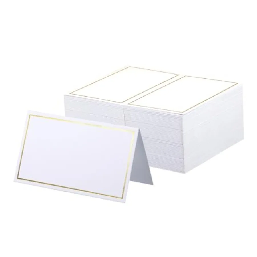 

Place Cards Pack of 120 Small Table me Cards with Gold Foil Border Weddings Banquets Events Not for Printers