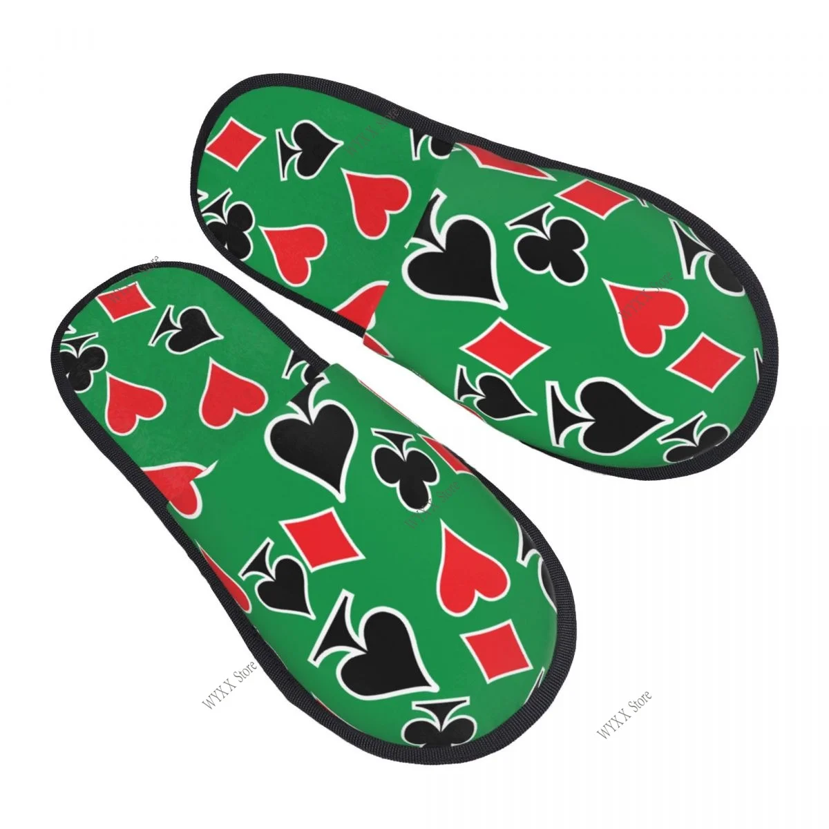 Poker Home Slippers Winter Warm Plush Slippers For Winter Soft