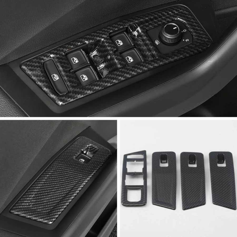 

For VW Volkswagen T-Roc T Roc 2018- 2022 Interior Accessories Inner Side Car Door Handle Pull Bowl Cover Trim 4PCS