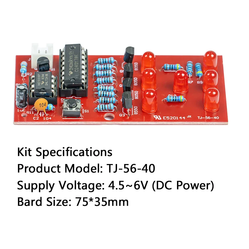 LED Fun Electronic Dice Circuit Board Soldering Practice Kit DIY Assembly Tutorial Training