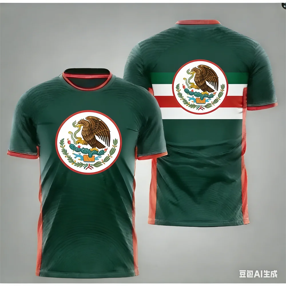 

Men's T-Shirt Mexico jersey Fashion Graphic Tees Outdoor t shirt for man Casual Men's Short Sleeve Tops Quick-Drying y2k clothes