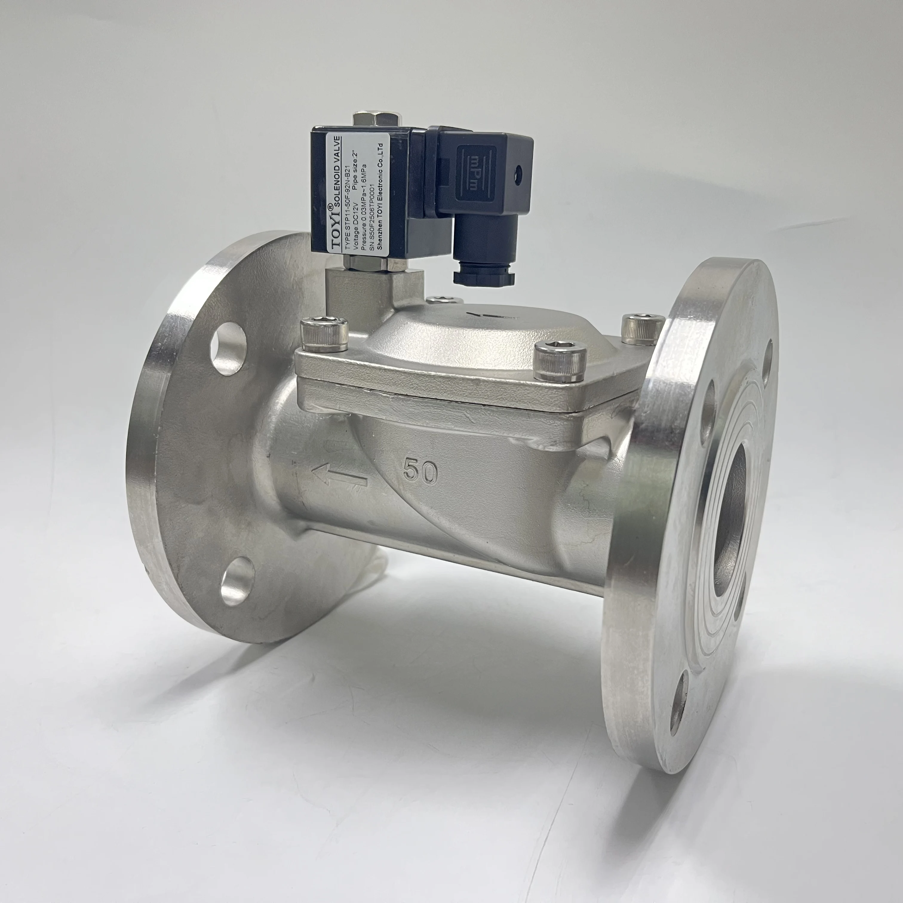 

Электромагнитный мембранный клапан, фланцевый тип, нержавеющая сталь, настраиваемый OEM контроль воды stp11-15f to stp11-50f