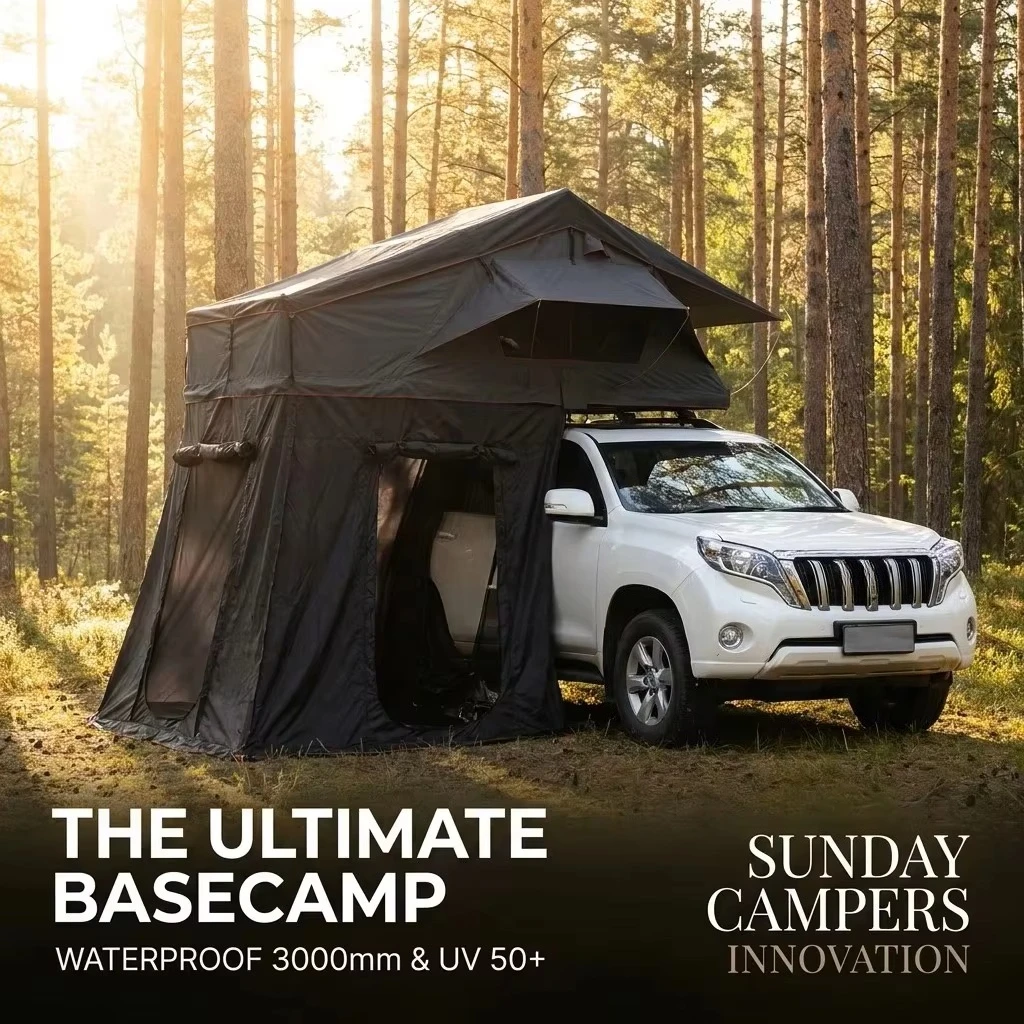 Four Season All Weather Soft Shell Rooftop Tent Sun Protection Waterproof Car Roof Tent Long Distance Self Driving Tour