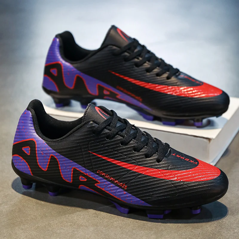 New Men Outdoor Soccer Shoes Football Boots Professional Long Spikes Ultralight Wholesale Training Comfortable Cleats Grass