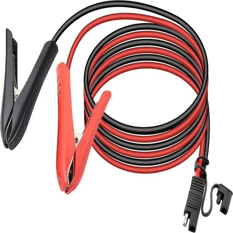 1PCS Car Solar Power Charging Extension Cable SAE To Alligator Crocodile Clip Connector Quick Release Quick Disconnect