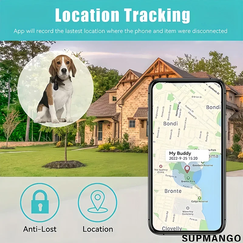 Mini Mobile Bluetooth 5.0 Anti-Lost Tracker Two-way Positioning IOS Android Smart Locator Accessory Find Pets Children Wallets