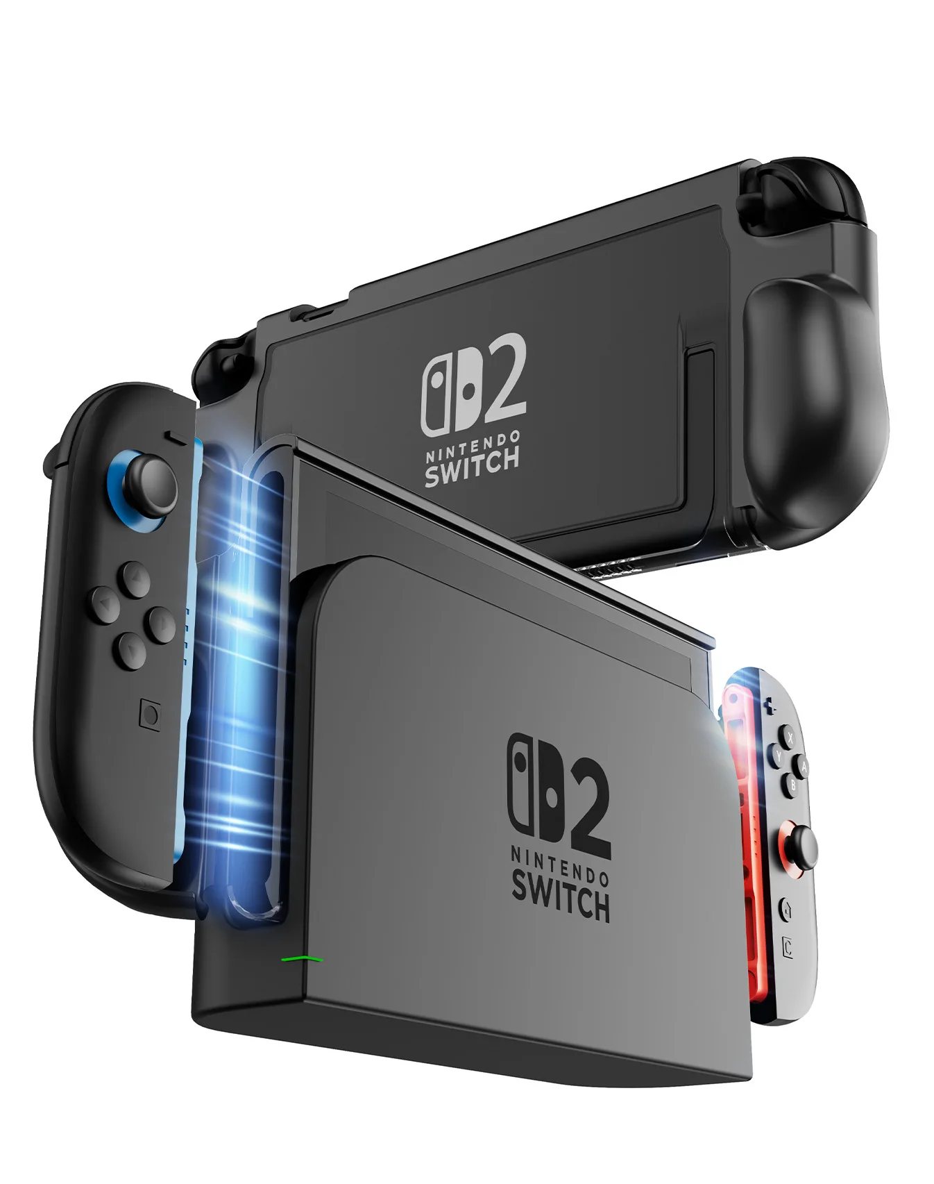 Schutzhülle für Switch 2 (2025), NS 2, TPU-Schutzhülle, kratzfest, stoßdämpfend, ergonomisches Griffdesign für NS2 – Detail 21