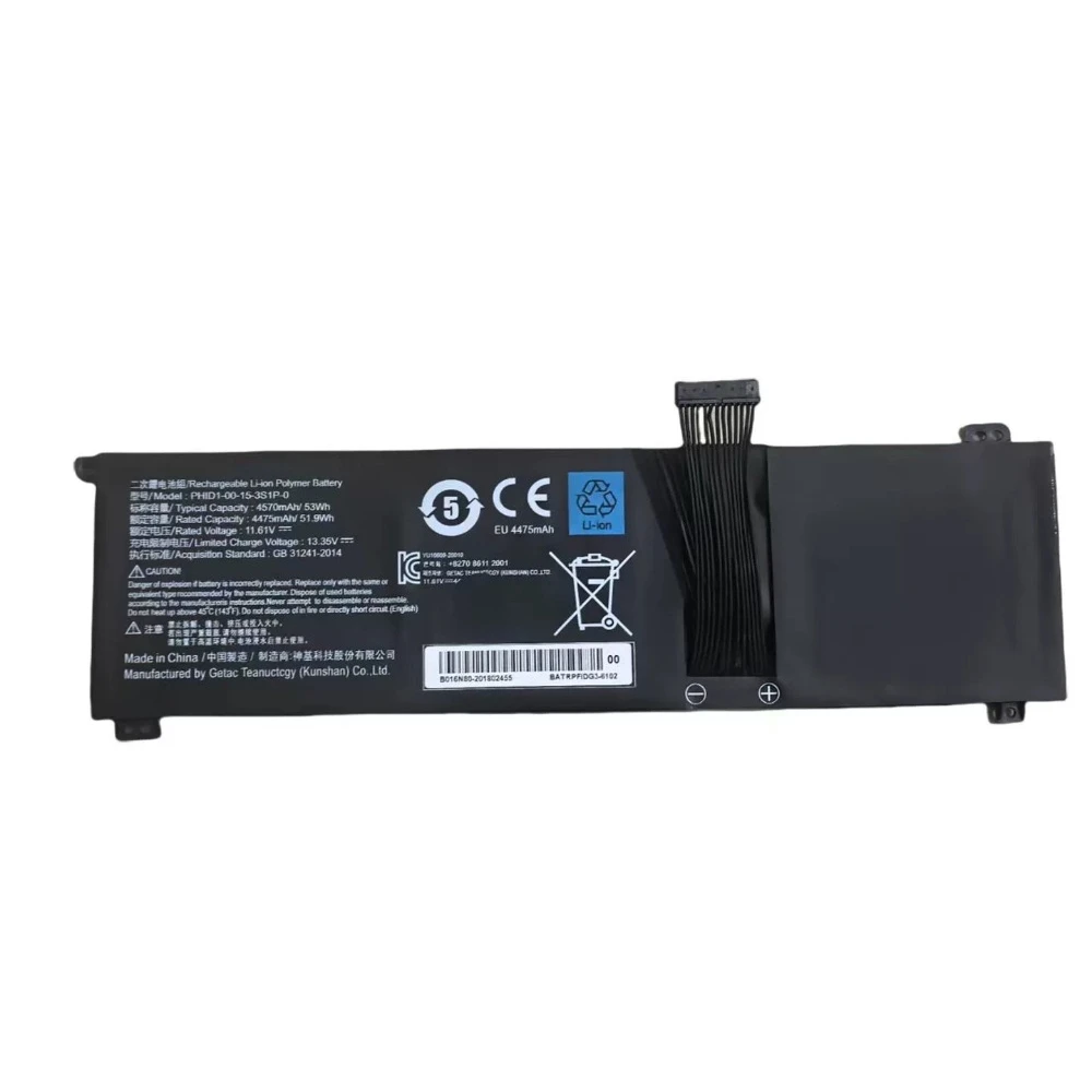 PHID1-00-15-3S1P-0 11.61V 4570mAh 53Wh Replacement Li-Polymer Laptop Battery for Mechrevo F1 Machenike Vision 14 XPG Xenia 14