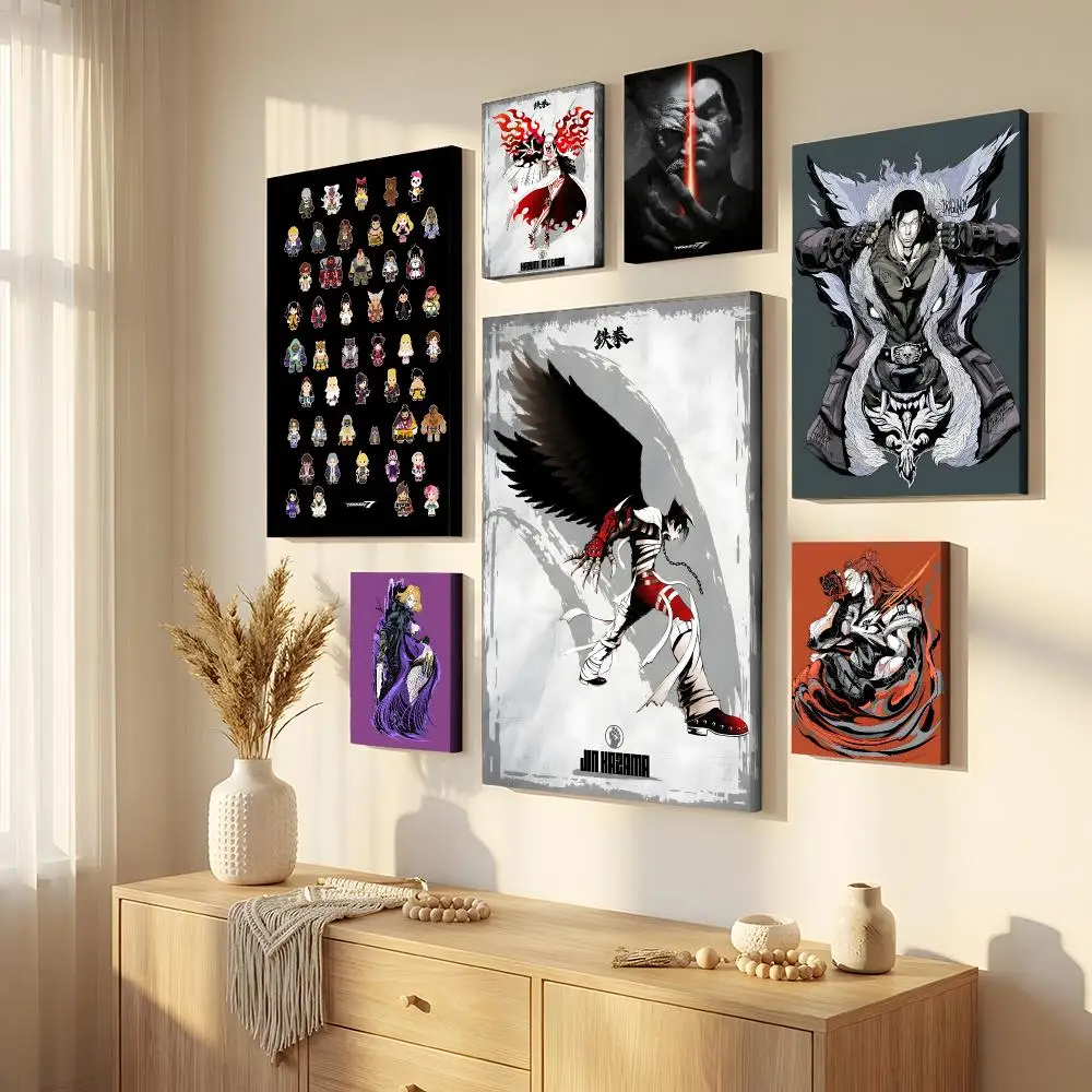 Game TEKKEN Framed Wall Painting Framed Canvas Wall Art Waterproof Wall Decor For Living Room Bedroom