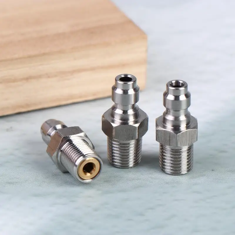 1PC Quick Connect Valve For High Pressure Applications Featuring An 8mm Male Connector And M10*1 NPT/BSPP Compatibility