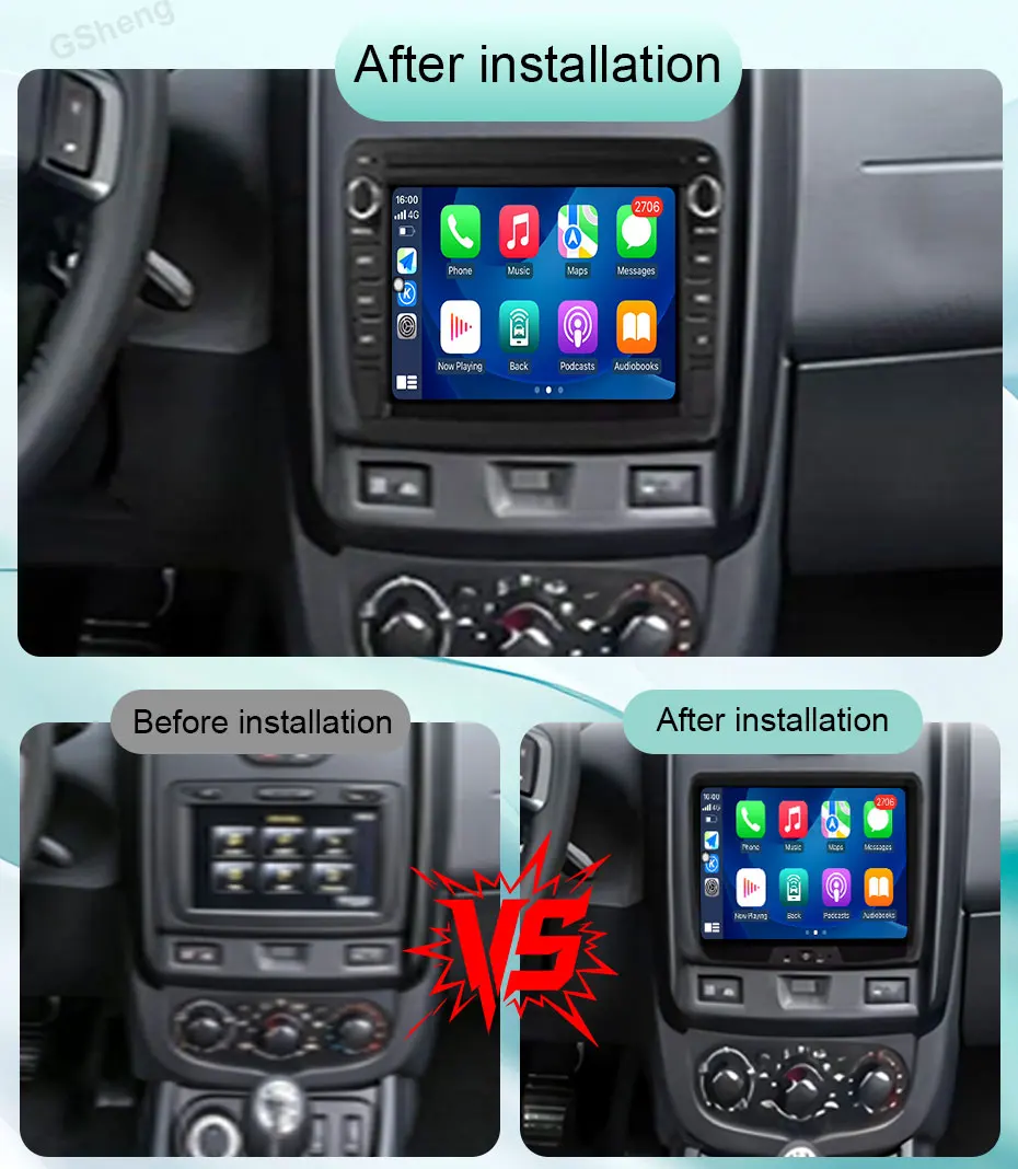 For Dacia Sandero Duster Renault Captur Lada Xray 2 Logan 2 Multimedia Player 8