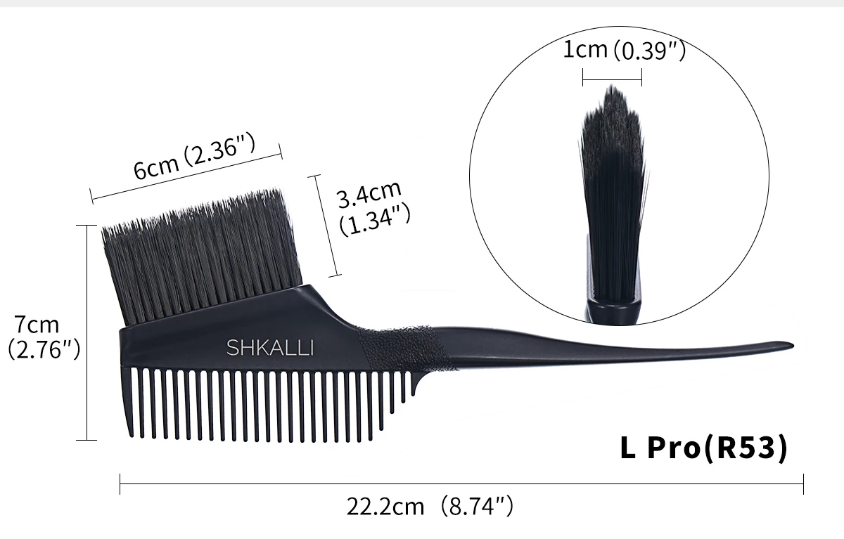 Professioneller Haarfarbkamm und Bürste für den Salon und den Heimgebrauch | Ergonomisches Kammbürsten-Hybrid-Design | Bleichmittel, Highlights, Up Tools – Detail 6