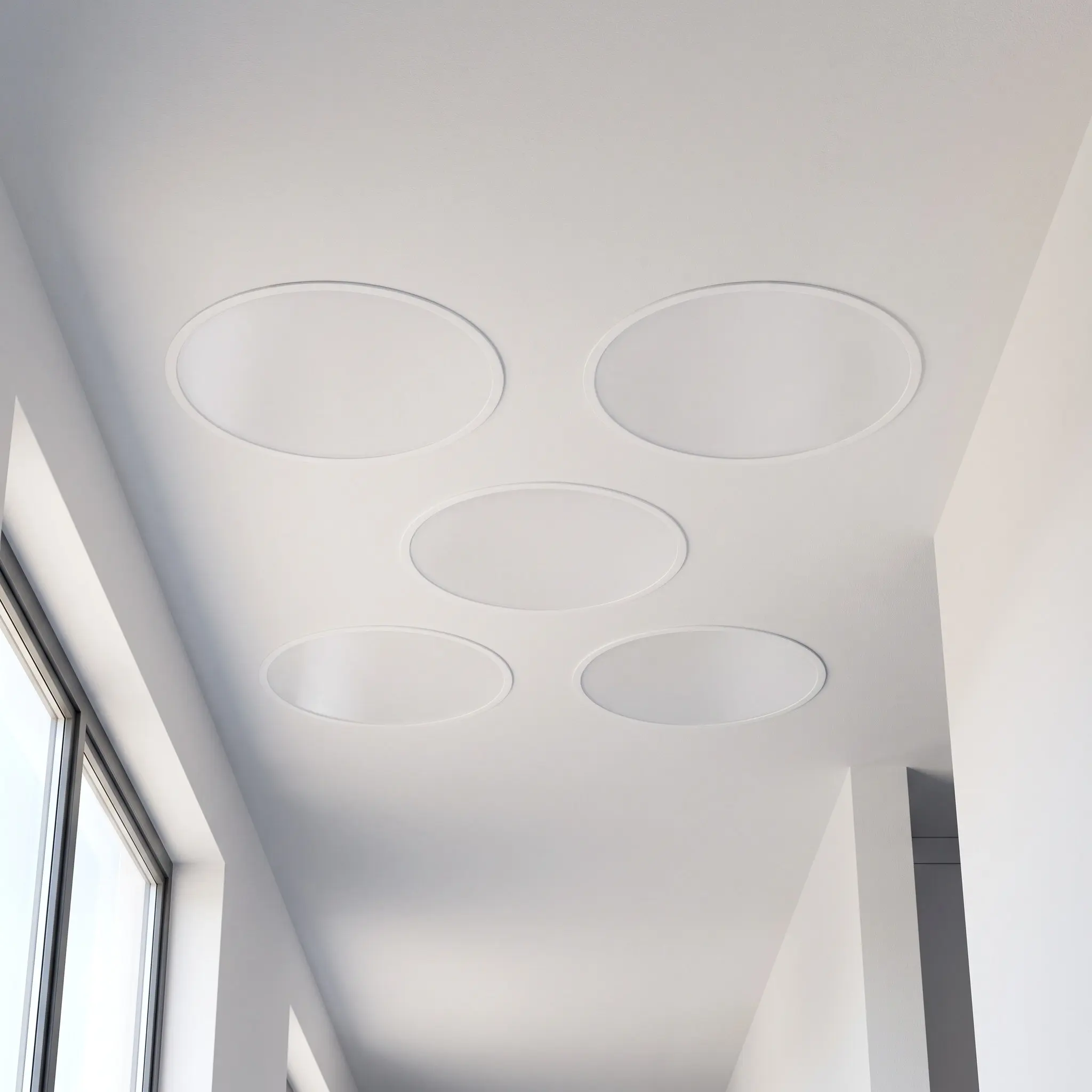5Pcs 6.3 Inch Round Light Diffuser Lens Cover Acrylic Anti Glare Ceiling Lamp Shade for Office Living Room Classroom Recessed