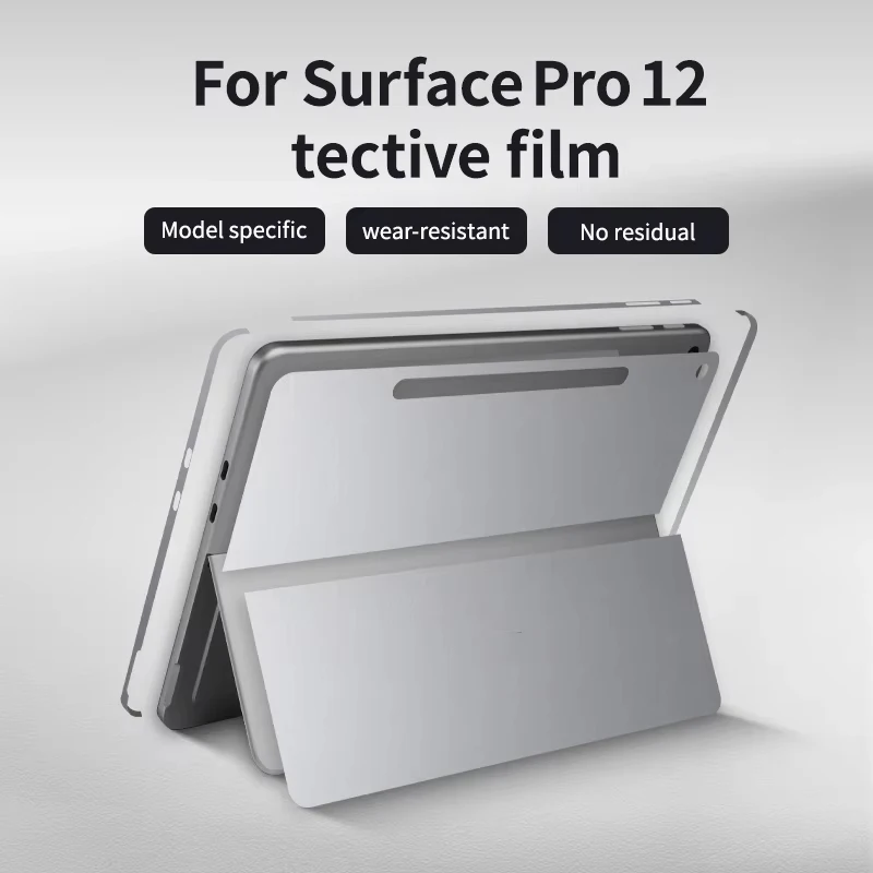 

Skin Sticker For 2025 Microsoft Surface Pro 12th 11th in Back Decal Vinyl Laptop Cover Protector Solid color frosted transparent