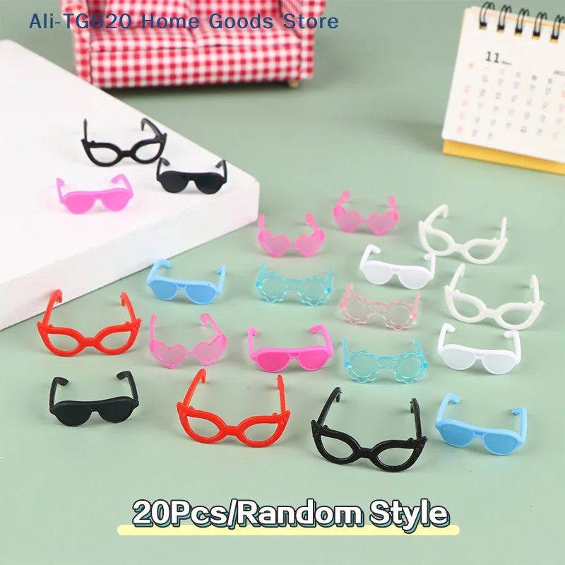 

[TG820]20Pcs Doll Glasses Dollhouse Miniature Colourful Glasses Eyewear Cool Eyeglasses Doll Decor Accessories Toy
