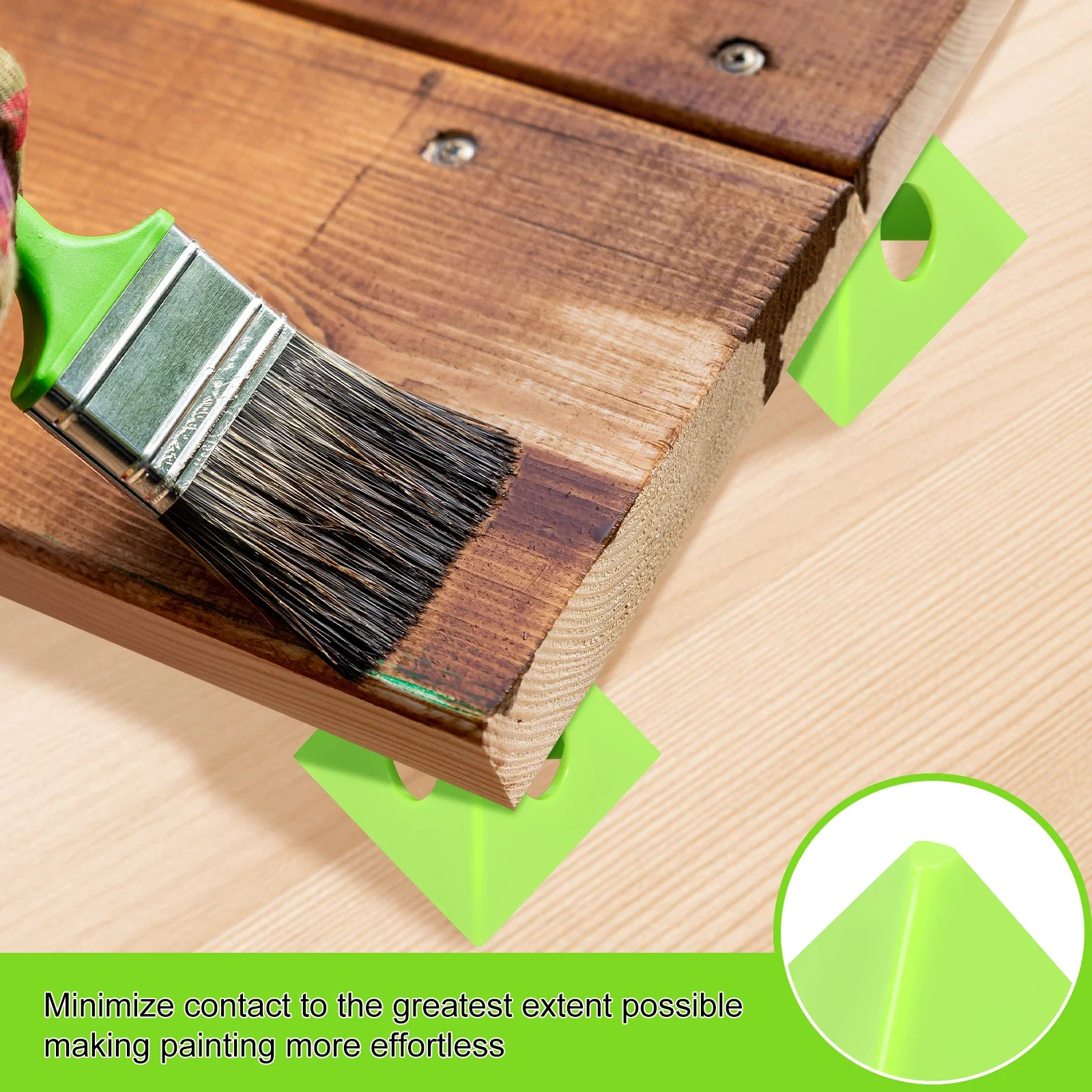 6Pcs Pyramid Stands Paint Triangle Stands Cabinet Door Risers Yellow Cone Canvas Door Risers Support Stands