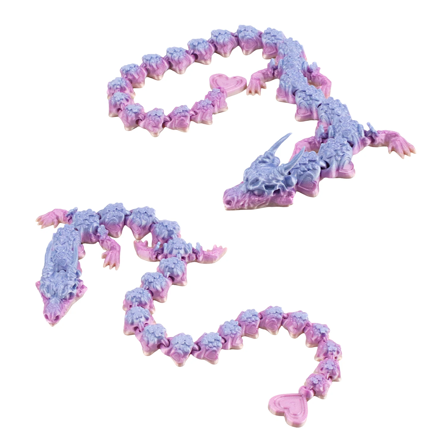

3D printed dragon decompression toy, articulated flower dragon, office desk pet, home decoration, birthday gift