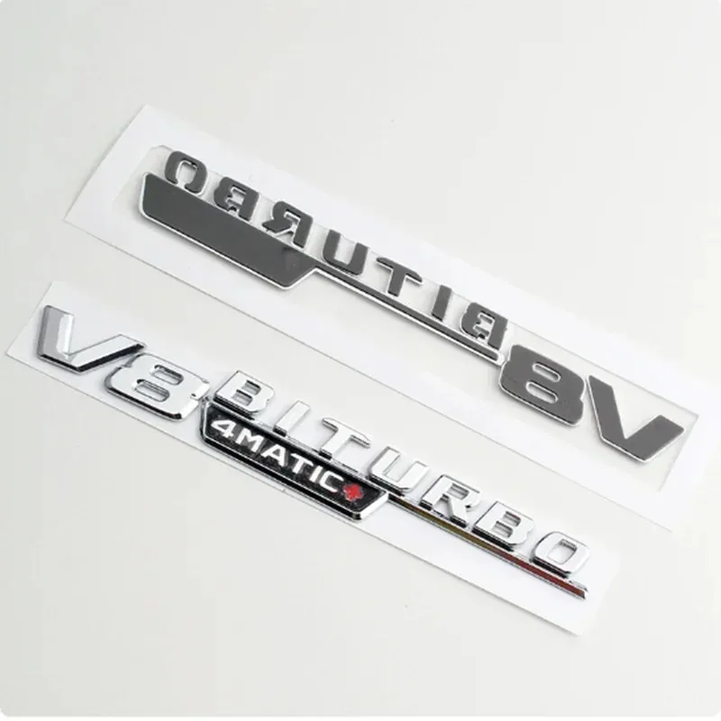 

3D ABS Car Fender Side Emblem V8 Biturbo 4matic For Mercedes C63S W205 E63S W213 S63 W222 GLC63S X253 GLE63S W167 Accessories
