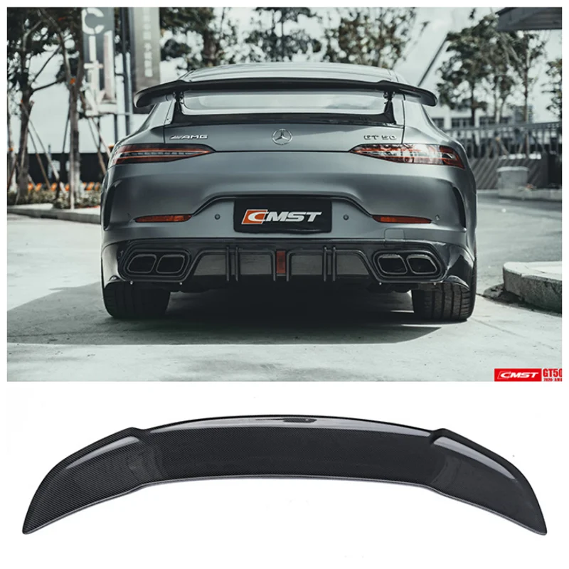 

Real Carbon Fiber Carbon Fiber Car Rear Trunk Lip Spoiler Splitters Wing For Mercedes AMG GT50 GT53 GT63 2019 2020 2021 2022