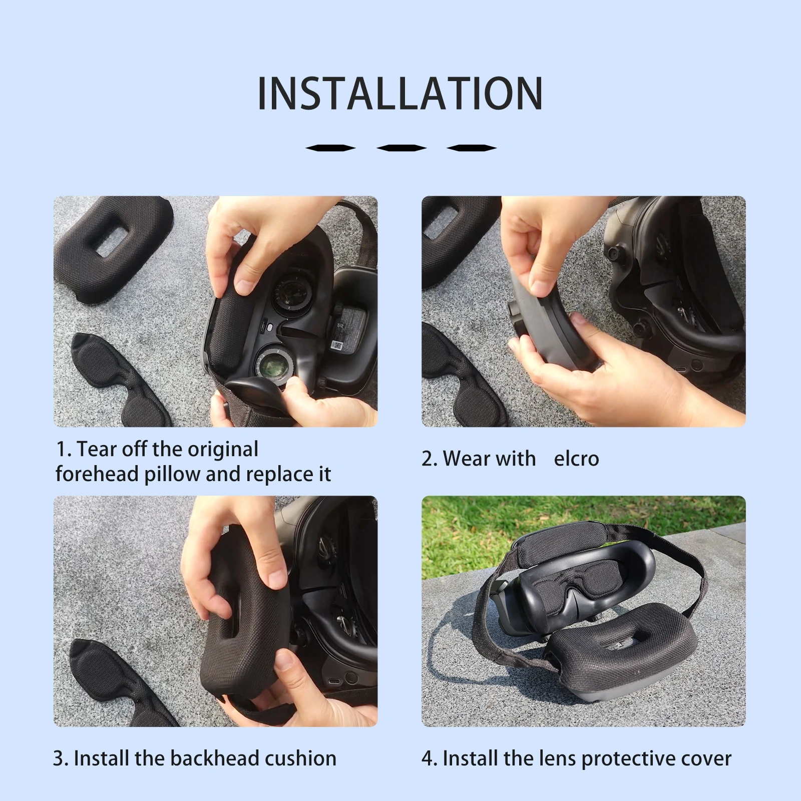 

Forehead Pillow Cushion Back Brain Rest Cushion for DJI AVATA 2 Goggles 3 Lens Protective Cover Accessory Decompression Comfort