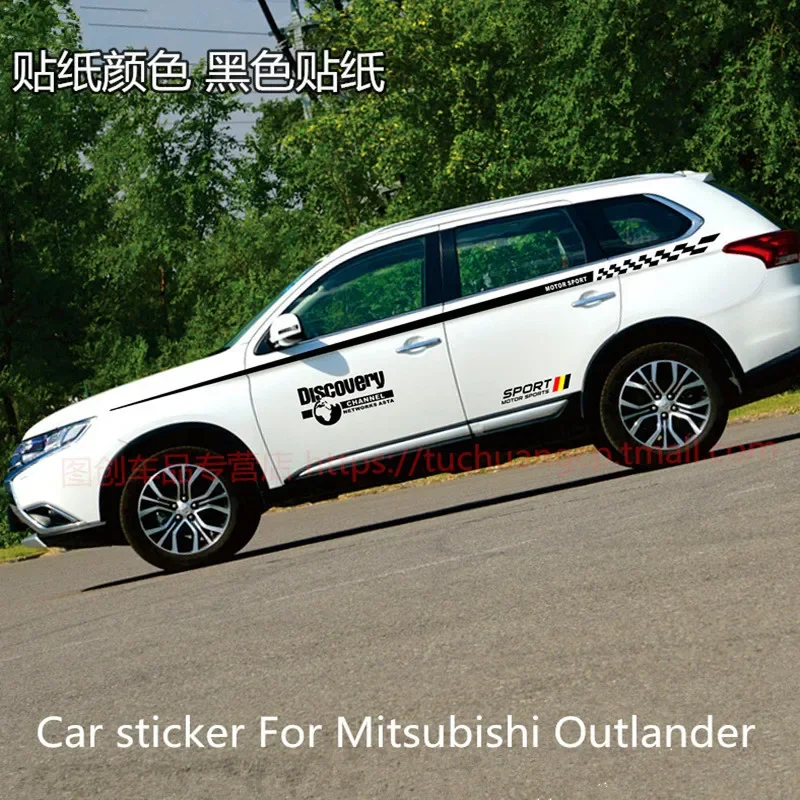 

For Mitsubishi Outlander Car sticker flower Full body waistline appearance modified color sports Decor Accessories