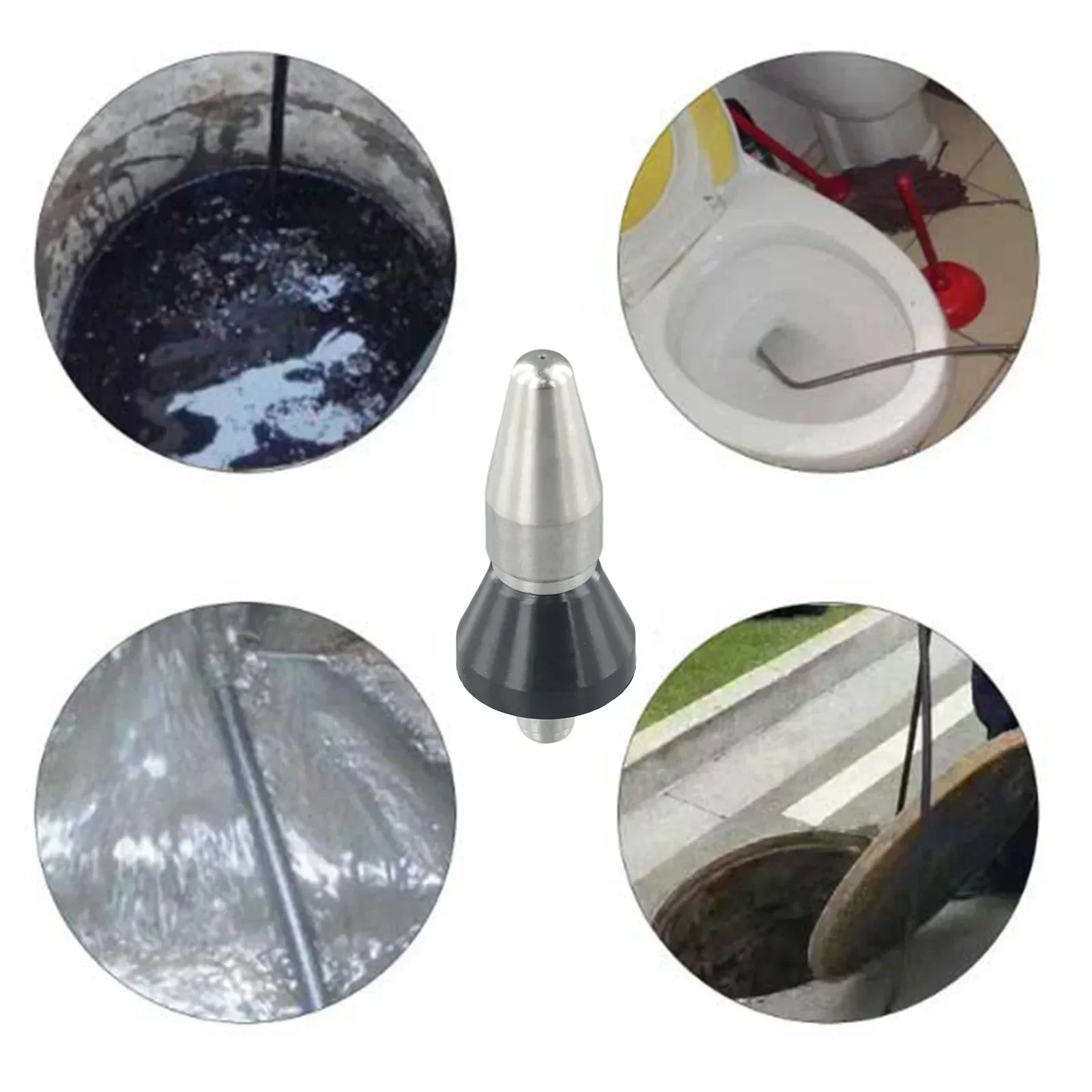 

Brand New High Quality Nylon Tools Cleaning Nozzle Pipe Dredge Size Stainless Steel Drain Jetter Flushing Parts